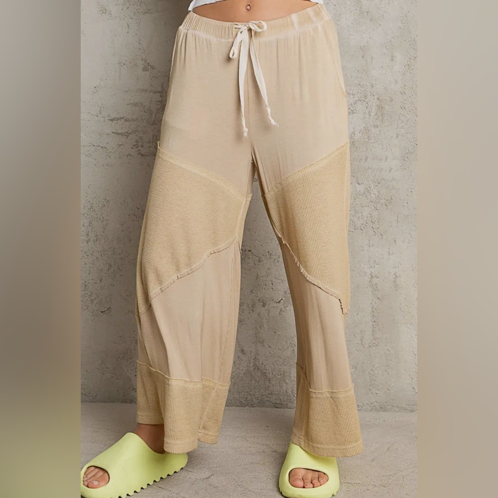 POL Corn Soup Cropped Pants Adjustable Drawstring Side Pockets PRE ORDER - Picture 3 of 6